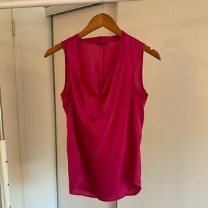 Pink Cowl Neck Tank Top
